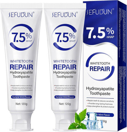 7.5% Hydroxyapatite Toothpaste (Fluoride Free) - 2pcs for Sensitive Teeth