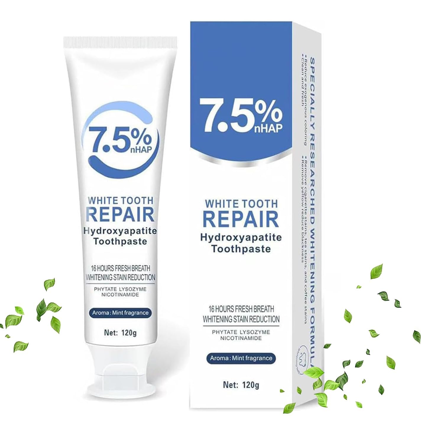 7.5% Hydroxyapatite Toothpaste 2 Pack – Enamel Protection, Fresh Breath, 8.46 oz
