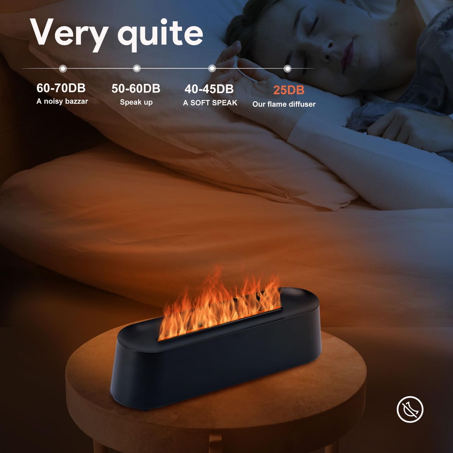 7Color Aroma Diffuser with Remote - Volcano Flame Diffuser for Large Rooms (10.7 x 3 x 3.1 in, Black-01)