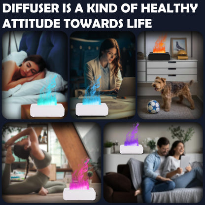 7Color Flame Diffuser – Bonfire & Fireplace (10.7 x 3 x 3.1 in)