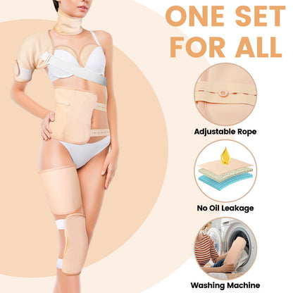 7Pack Castor Oil Pack Wraps – Organic, Reusable, Machine Washable Stomach & Body Kit