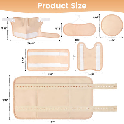 7Pack Castor Oil Pack Wraps – Organic, Reusable, Machine Washable Stomach & Body Kit