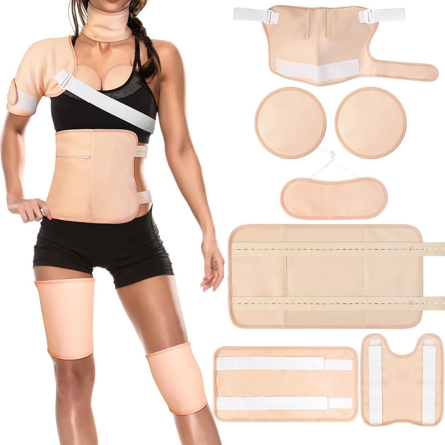 7Pack Castor Oil Pack Wraps – Organic, Reusable, Machine Washable Stomach & Body Kit