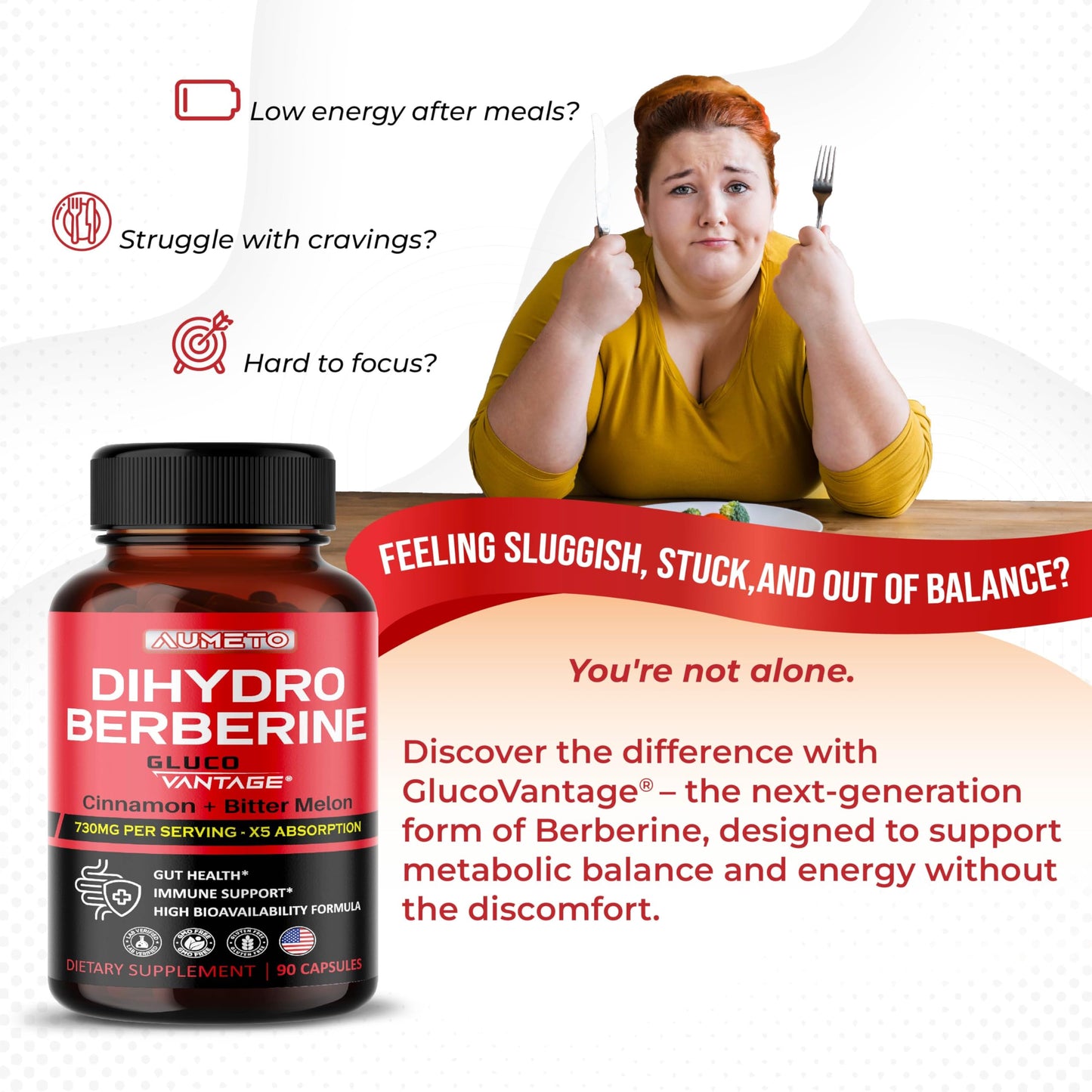 8 in 1 Dihydroberberine Supplement – Digestive Support & Immunity (90 Count)