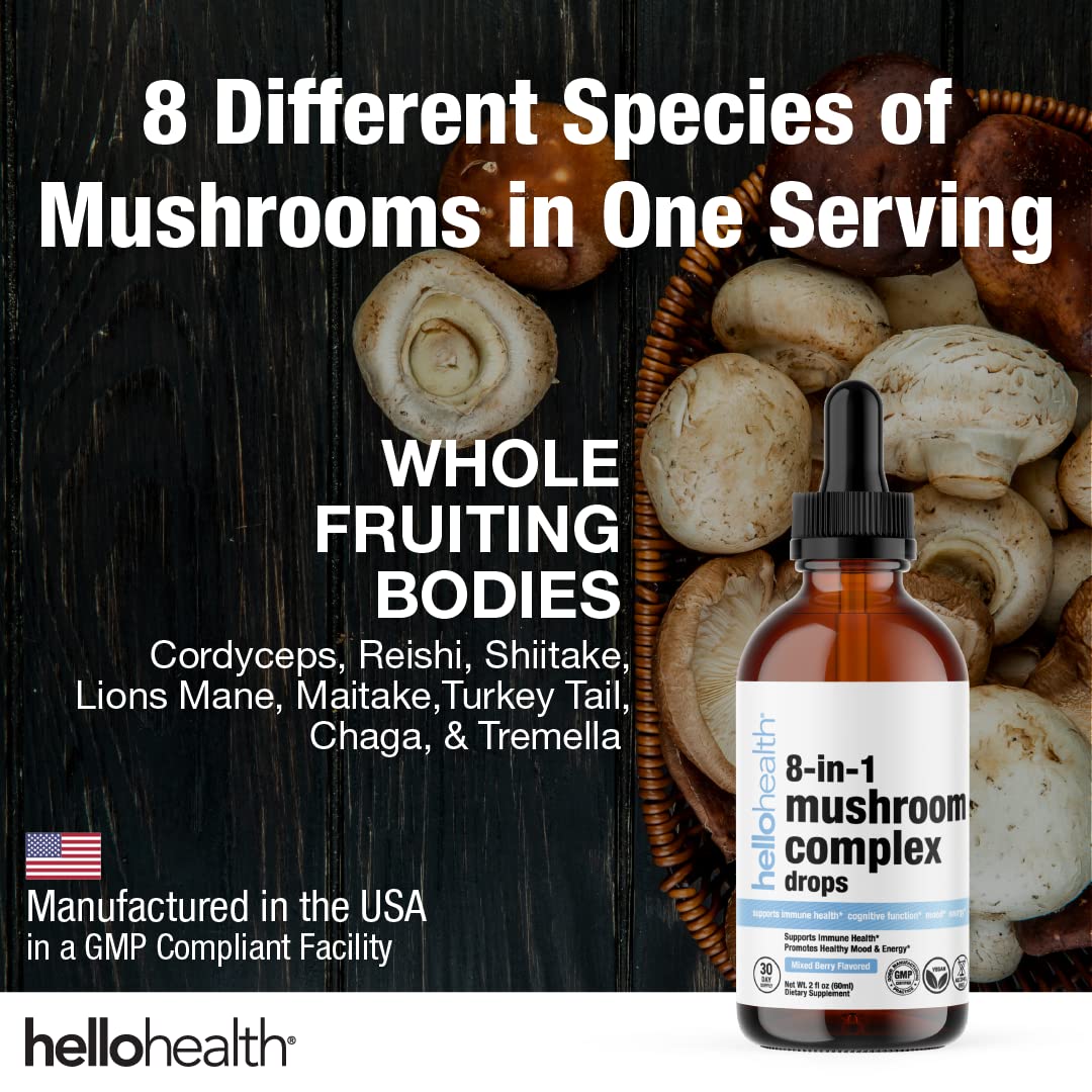 8-in-1 Mushroom Liquid Drops – Nootropic Brain Support (2 oz)