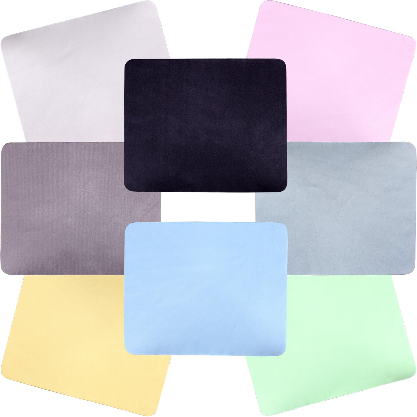 8 Pack Multicolor Microfiber Cleaning Cloths for Cameras, Lenses, Eyeglasses, Jewelry & Screens