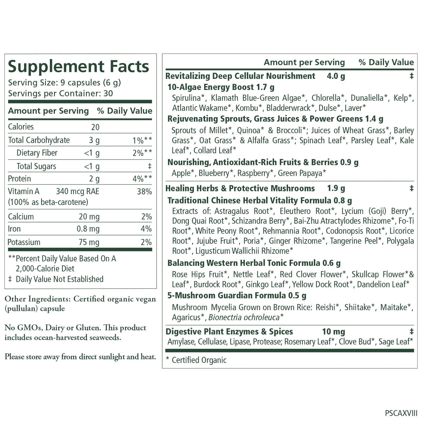 Pure Synergy Organic Superfood 270 capsules