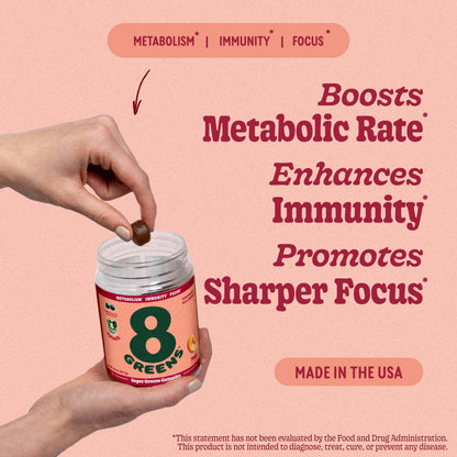 8Greens Supergreens Gummies – Organic Super Greens for Metabolism, Immunity & Focus