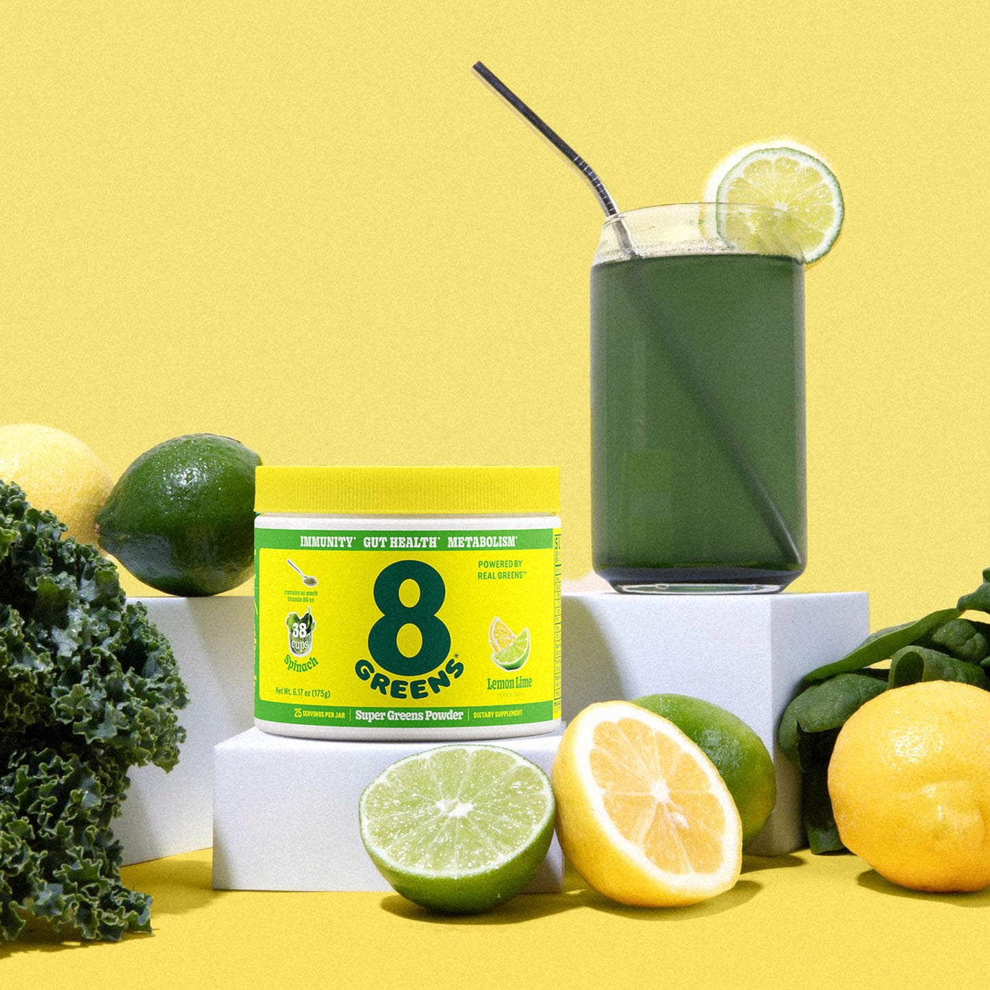 8Greens Super Greens Powder – Prebiotic & Probiotic Greens for Gut Health