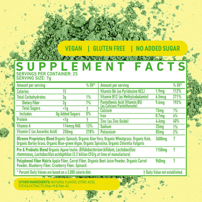 8Greens Super Greens Powder – Prebiotic & Probiotic Greens for Gut Health