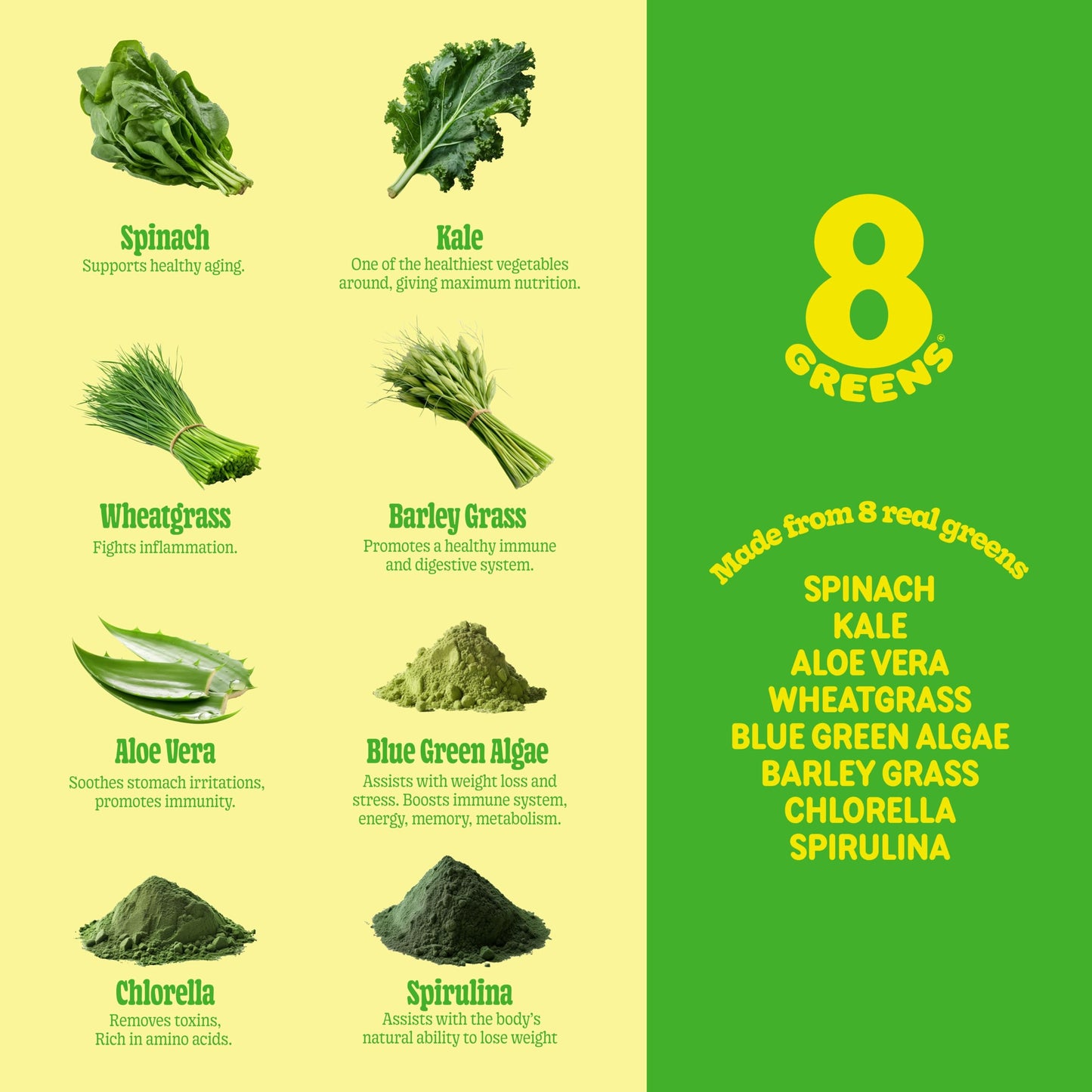 8Greens Supergreens Tablets – Organic Super Greens for Metabolism & Immunity