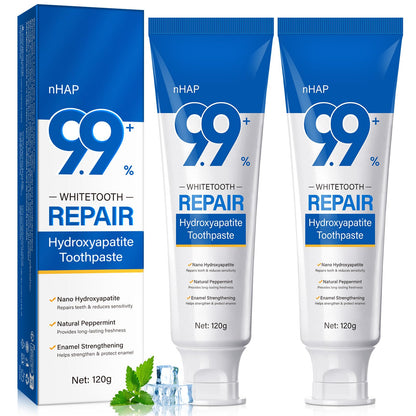 9.9% Hydroxyapatite Toothpaste - 2 Pack | Enamel Repair & Gentle Sensitivity