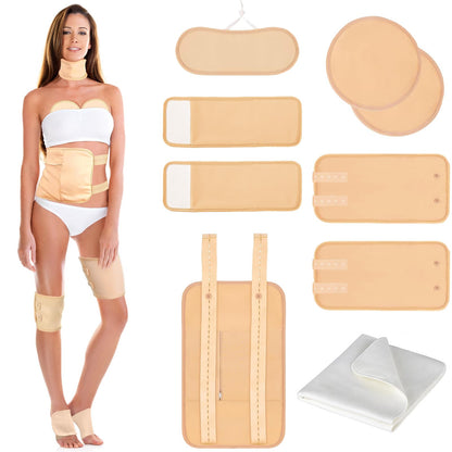 9 Pcs Castor Oil Pack Wrap Organic Cotton for Liver Detox – Full Body Care Kit