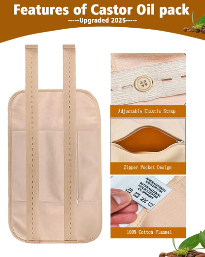 9-Piece Organic Cotton Body Wrap Kit | Castor Oil Compatible Thermal Packs for Full-Body Relief