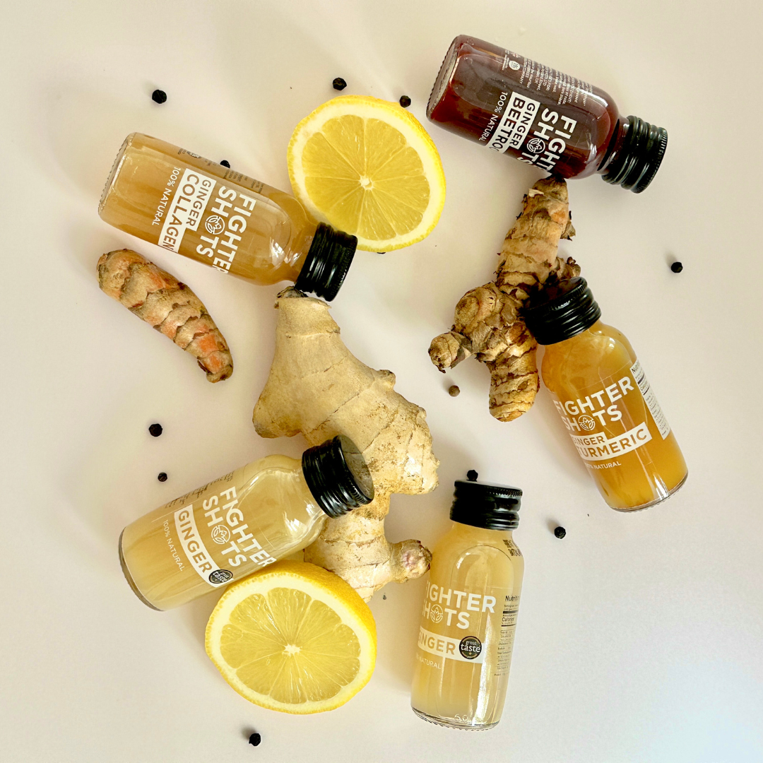 Fighter Shots Ginger + Turmeric Wellness Shot | 60ml | Single, 6-Pack or 12-Pack