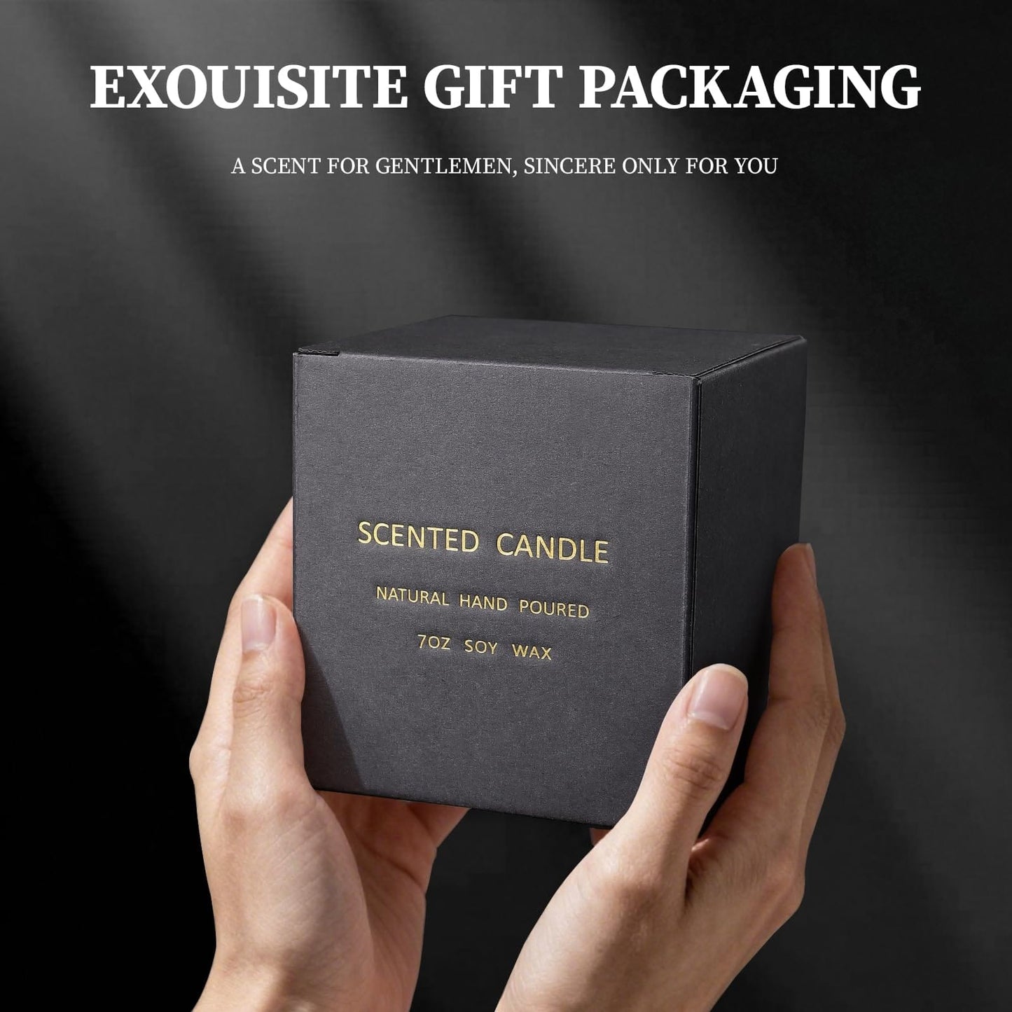 Vintage Leather Candle – 9 oz Soy Wax, Masculine Scented Jar Candle for Men | 50 Hours Burn Time