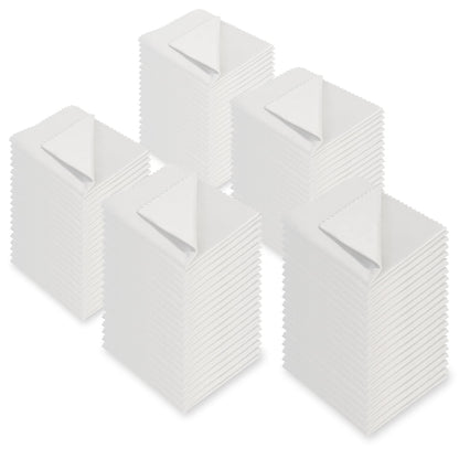 AAwipes White Microfiber Cleaning Cloths 5.5 x 5.5 in – 100 Pcs (V1505) Logo-Free