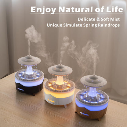 AChoice4U UFO 350ML Essential Oil Diffuser – 7 Color LED, Remote, White