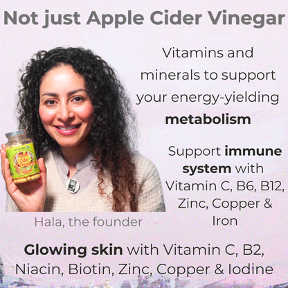 Raw Unfiltered Apple Cider Vinegar with the Mother, Vitamins & Minerals Complex