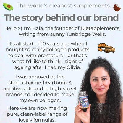 Complete Hair, Skin, Nails Supplement! Marine Collagen, Hyaluronic Acid, Biotin, Vitamins, Minerals, Superfood - 35 Ingredients