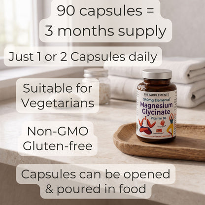 Magnesium Glycinate & Vitamin B6 for the Nervous System & Fatigue