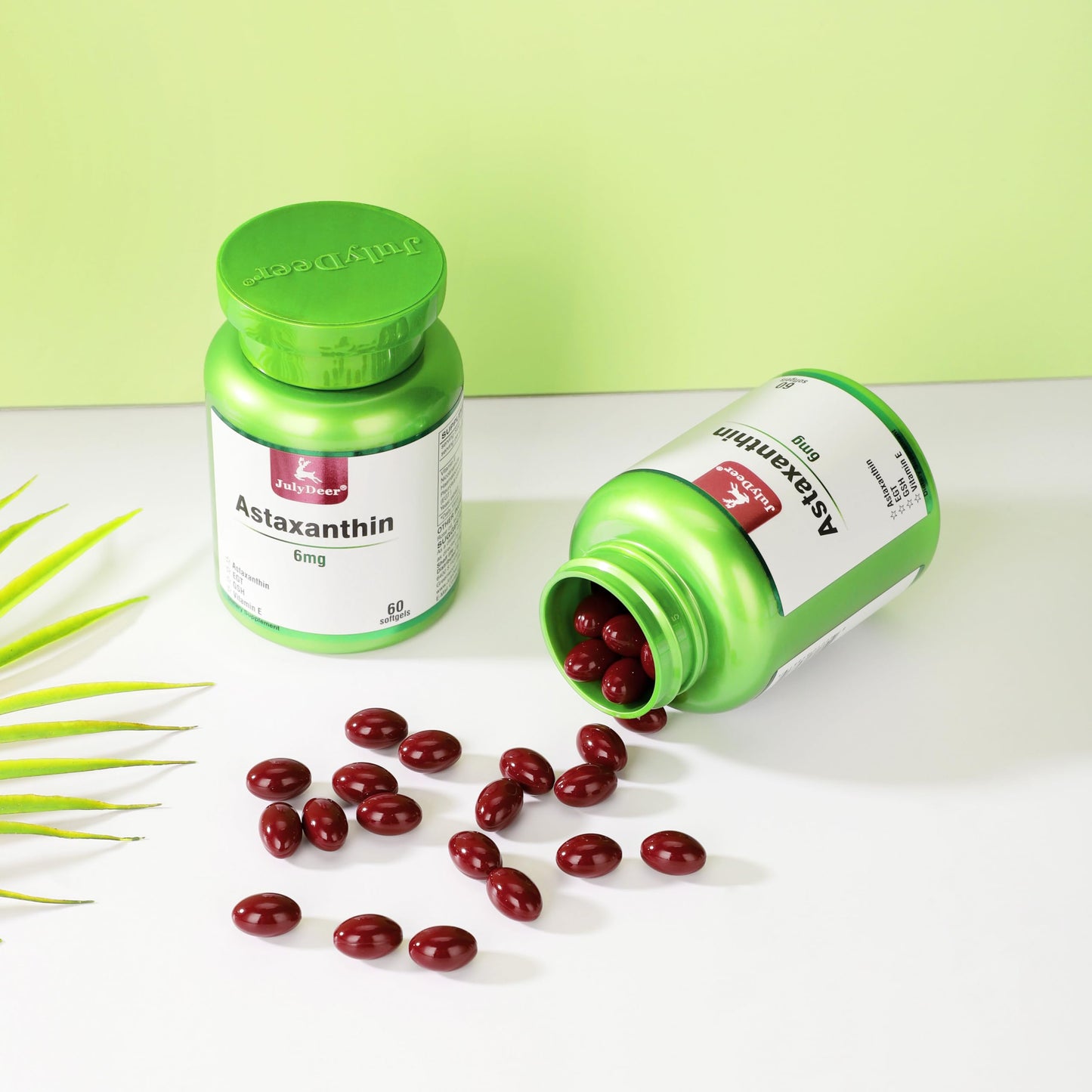 JulyDeer Astaxanthin 6 mg – 60 Softgels | Double Strength Haematococcus Pluvialis | Non-GMO