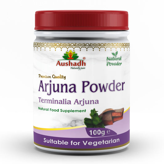 Aushadh Arjuna Powder 100 gram - Heart Health Support DivyaHerb - Divya Herb Store