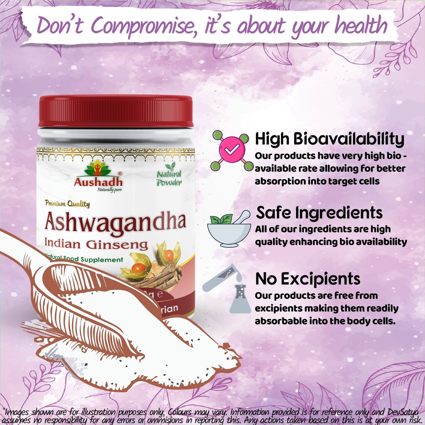 Aushadh Ashwagandha Powder 100 gram - Calm & Balance Support