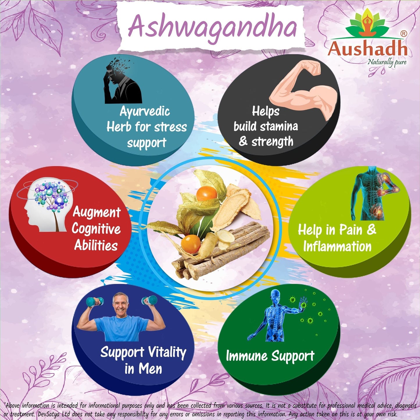 Aushadh Ashwagandha Powder 100 gram - Calm & Balance Support