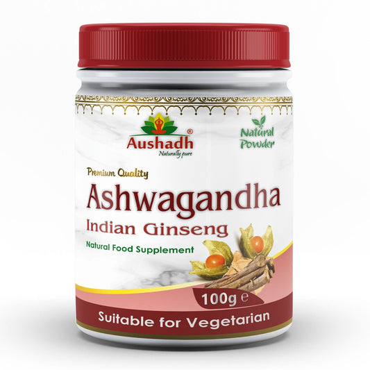 Aushadh Ashwagandha Powder 100 gram - Calm & Balance Support DivyaHerb - Divya Herb Store
