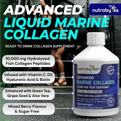 Advanced Liquid Marine Collagen Supplement 10,000 mg