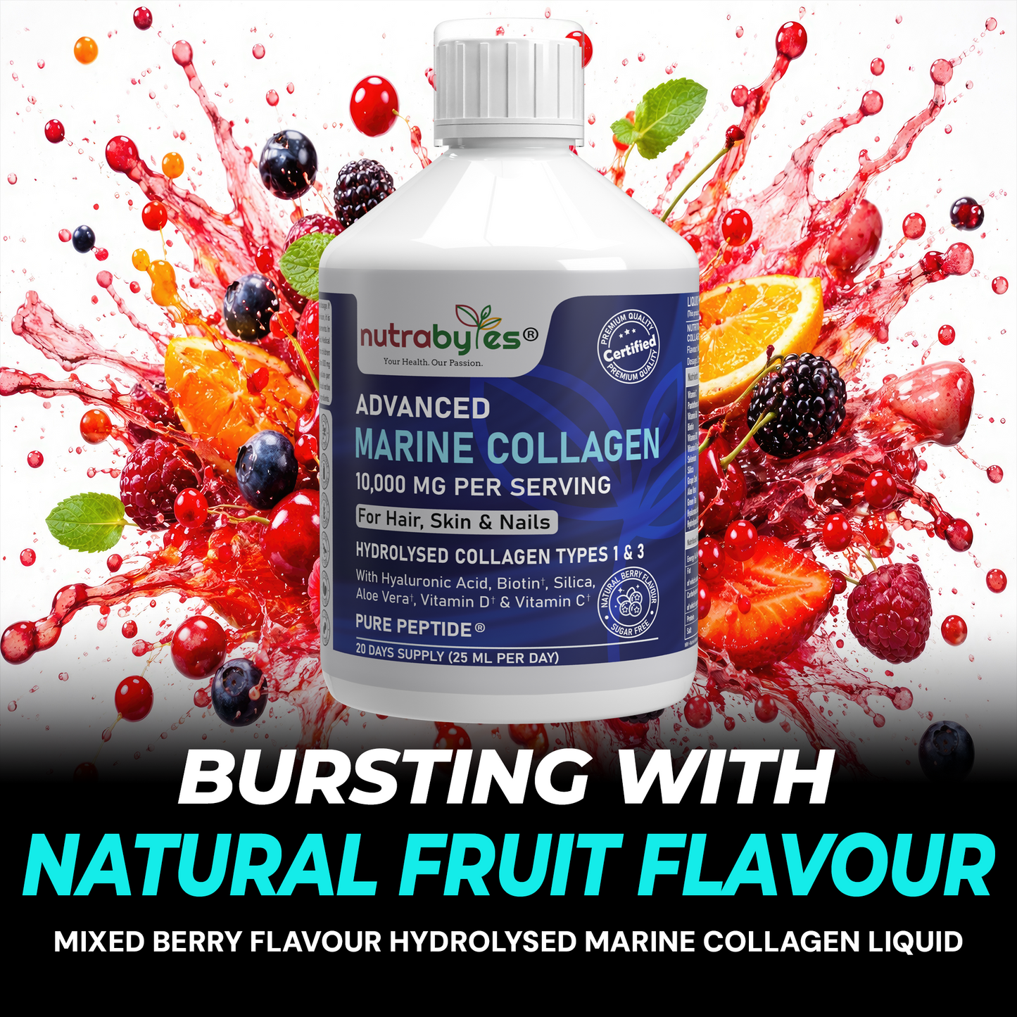 Advanced Liquid Marine Collagen Supplement 10,000 mg