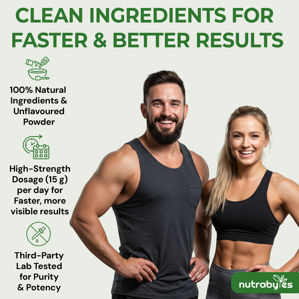 Collagen Powder 315g, Grass Fed Hydrolysed Bovine Collagen Peptides, 19 Amino Acids, Made in UK NUTRABYTES