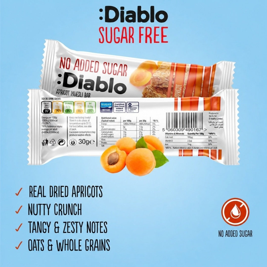 Apricot Muesli Bar Diablo Sugar Free
