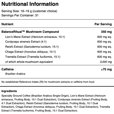 MAD Coffee BalanceRitual™ Elevate Functional Coffee (Espresso Grind)