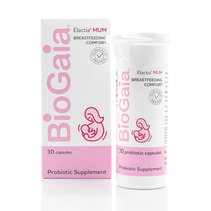 BioGaia Elactia Breastfeeding Probiotic - Lactation Support for Mom & Baby | 30 Count