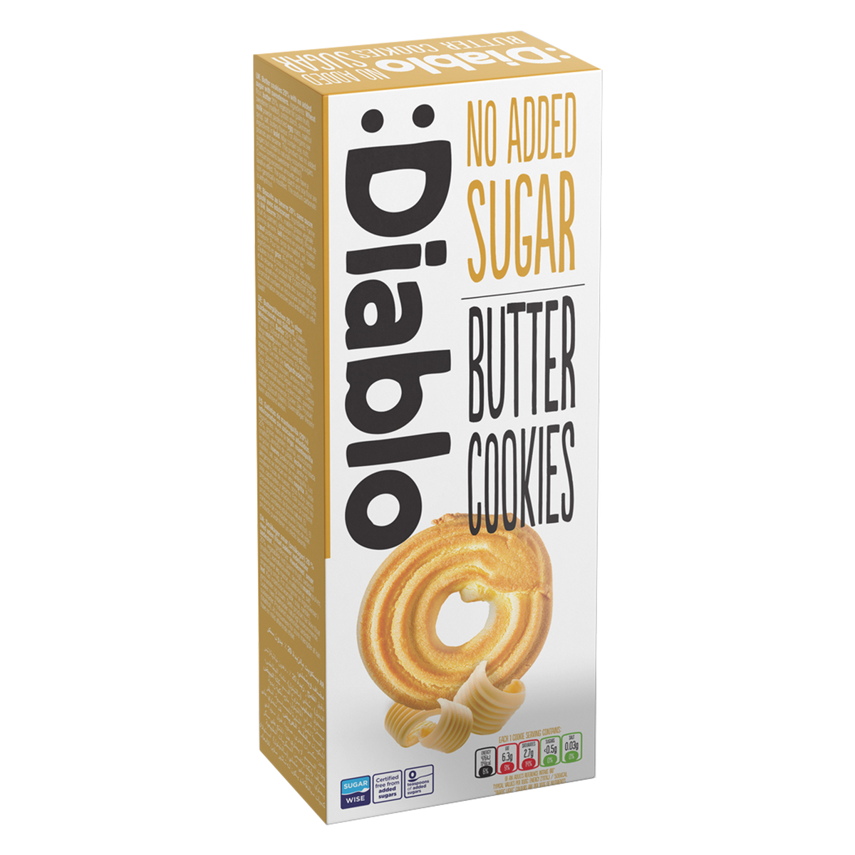 No Added Sugar Butter Cookies (135g) Diablo Sugar Free
