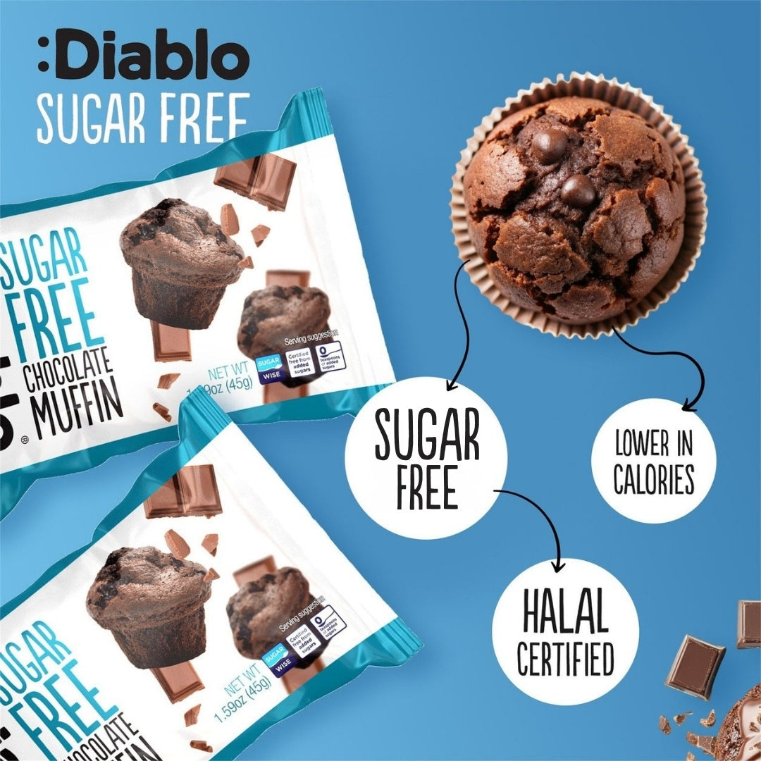 Sugar Free Chocolate Muffin (45g) Diablo Sugar Free