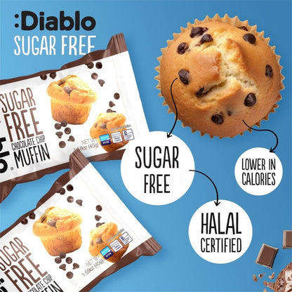 Sugar Free Chocolate Chip Muffin (45g) Diablo Sugar Free