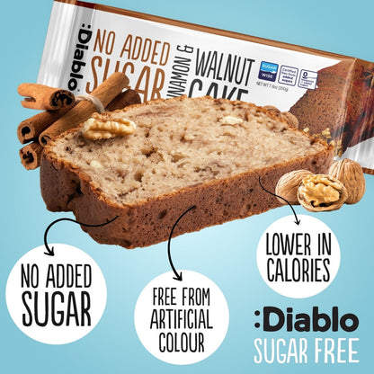 No Added Sugar Cinnamon & Walnut Cake (200g) Diablo Sugar Free