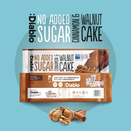 No Added Sugar Cinnamon & Walnut Cake (200g) Diablo Sugar Free