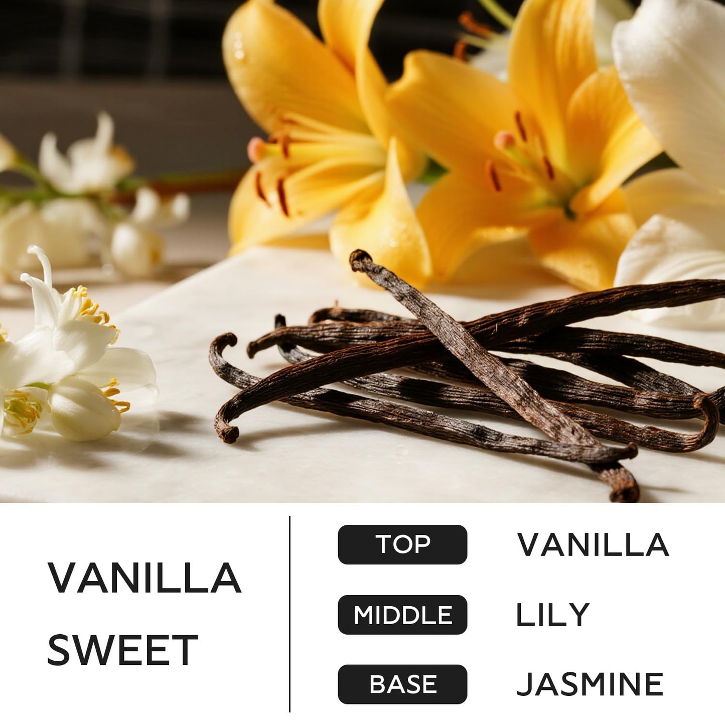 CHILLFLAME Vanilla Candle 14.1 oz - 2-Wick Scented (Vanilla, Lily, Jasmine)