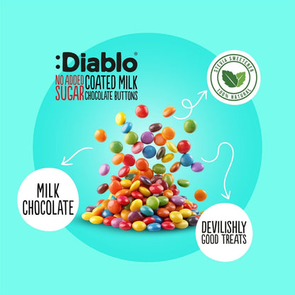 No Added Sugar Coated Milk Chocolate Buttons (22g) Diablo Sugar Free