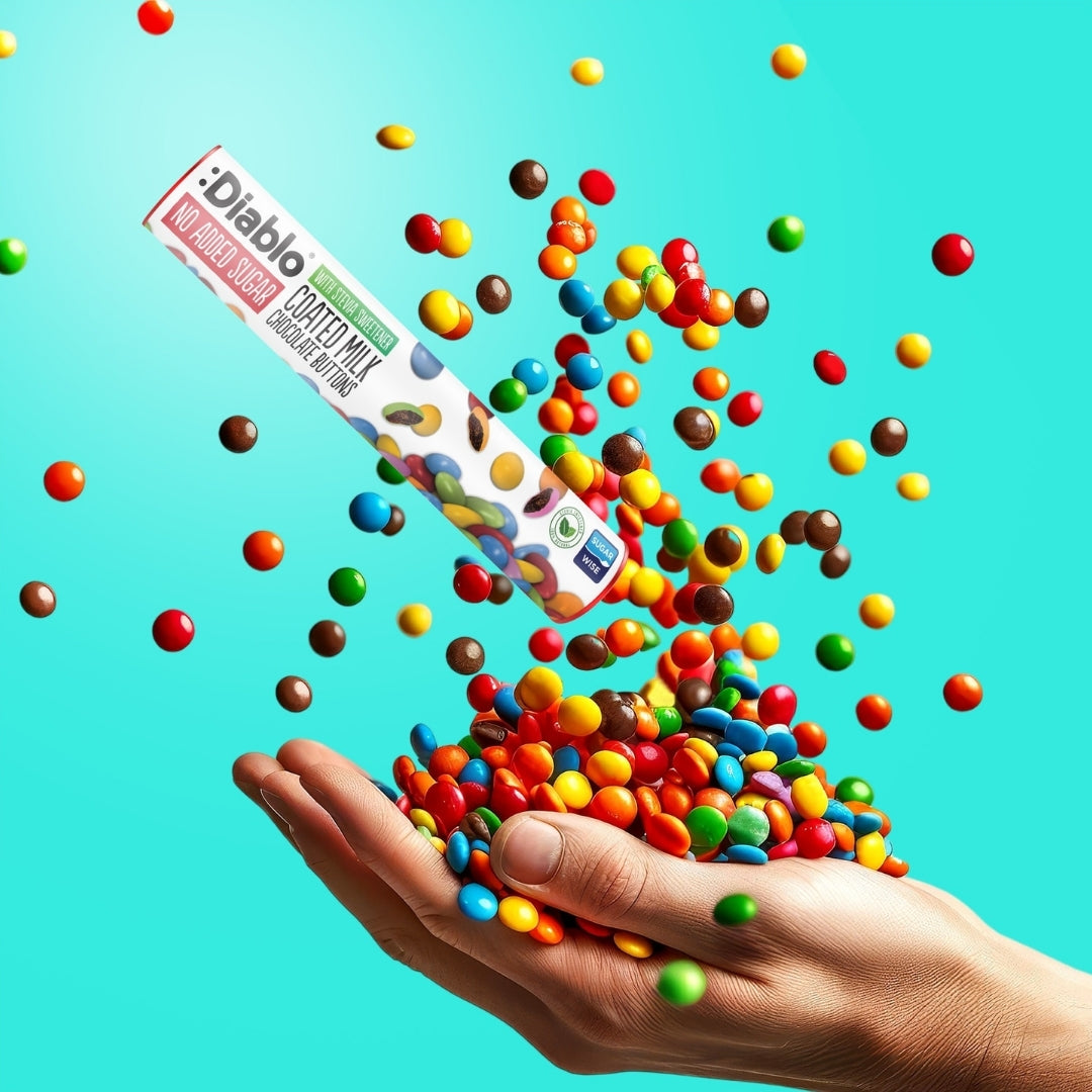 No Added Sugar Coated Milk Chocolate Buttons (22g) Diablo Sugar Free