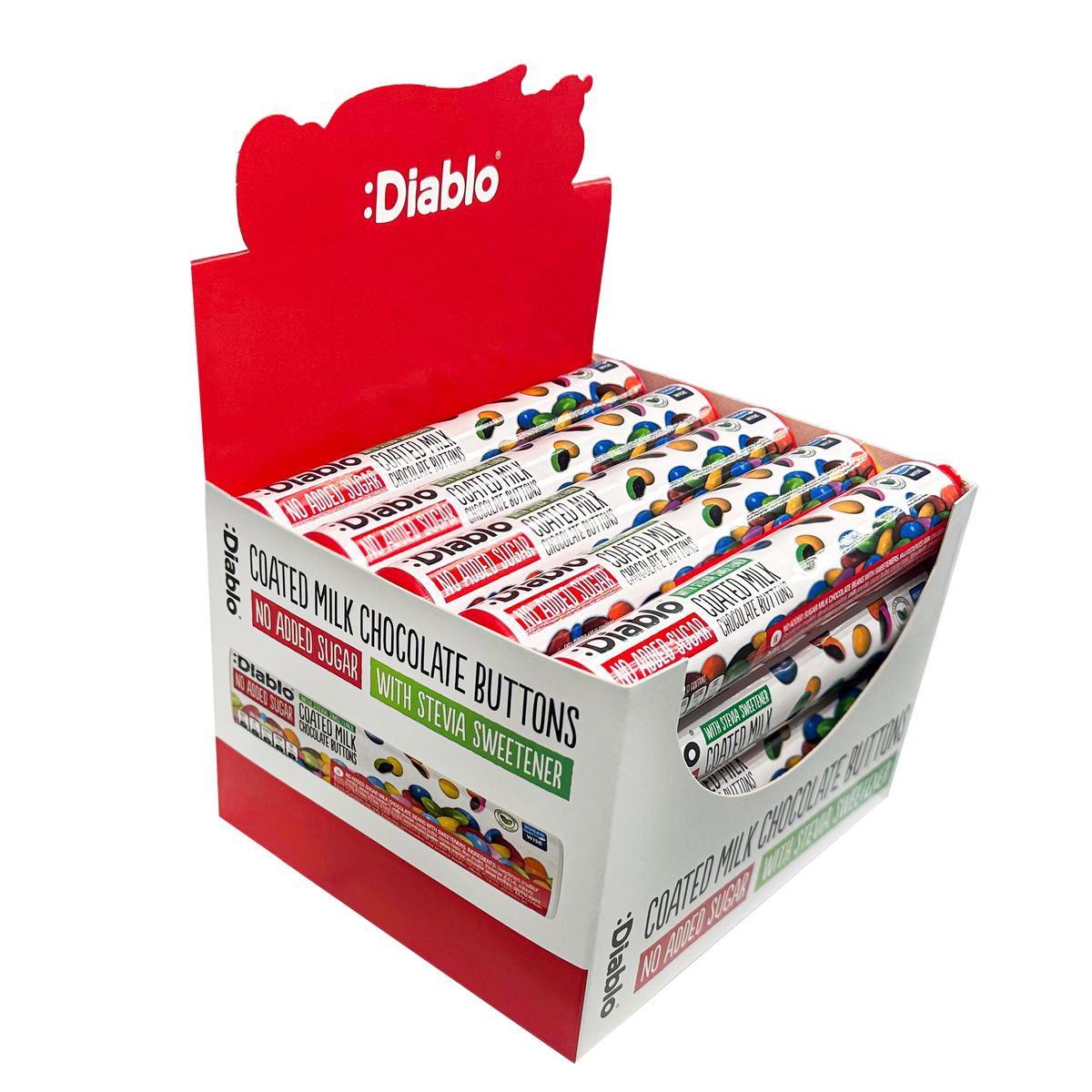No Added Sugar Coated Milk Chocolate Buttons (22g) Diablo Sugar Free