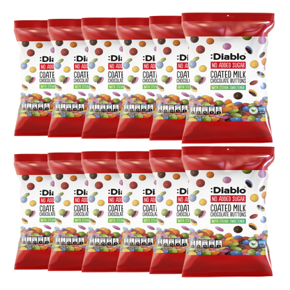 No Added Sugar Coated Milk Chocolate Buttons (40g) Diablo Sugar Free