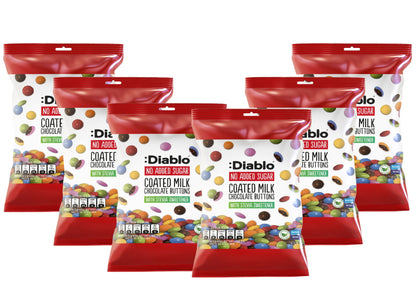 No Added Sugar Coated Milk Chocolate Buttons (40g) Diablo Sugar Free