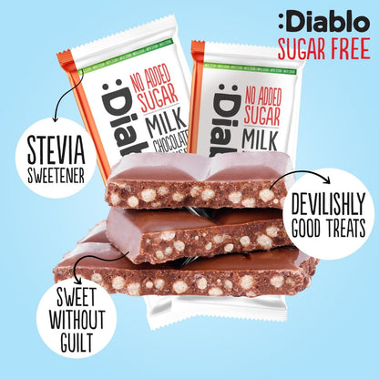 Milk Chocolate with Crispy Rice with Stevia (75g) Diablo Sugar Free
