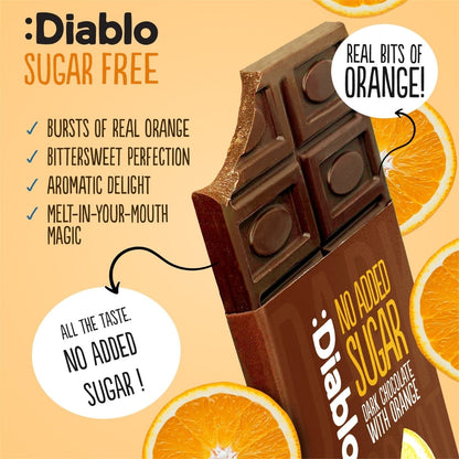 No Added Sugar Dark Chocolate with Orange Diablo Sugar Free