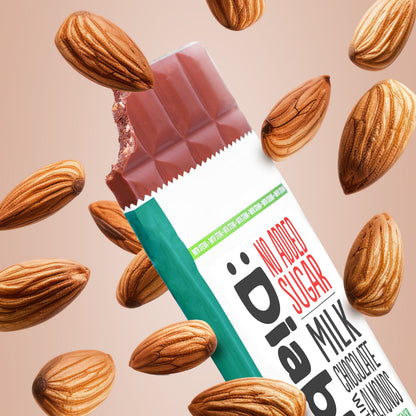 Milk Chocolate with Almonds with Stevia (75g) Diablo Sugar Free